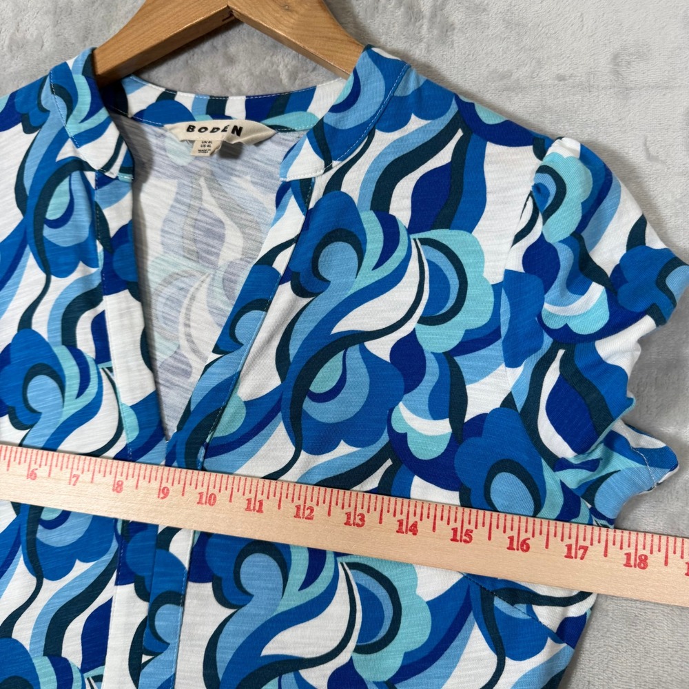 Lot of 2 Boden Naomi Dresses Size 4L Long Green Blue Geometric Abstract Pockets - Picture 12 of 16